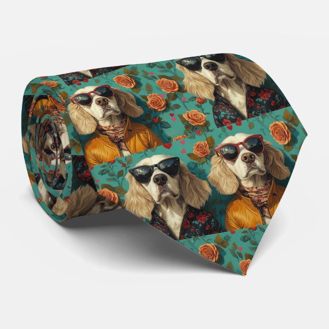 Engelska brev med hjärtlig Ro Alla hjärtans dag Slips (Rullad)