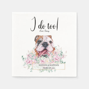 Engelska British Bulldog Bröllop Cocktail Napkins Pappersservett