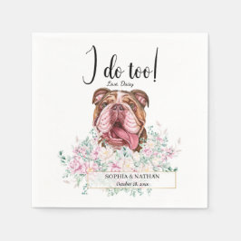 Engelska British Bulldog Bröllop Cocktail Napkins Pappersservett