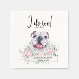 Engelska British Bulldog Bröllop Cocktail Napkins Pappersservett