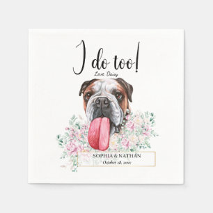 Engelska British Bulldog Bröllop Cocktail Napkins Pappersservett