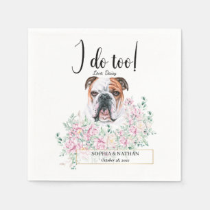 Engelska British Bulldog Bröllop Cocktail Napkins Pappersservett