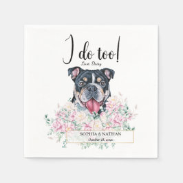 Engelska British Bulldog Bröllop Cocktail Napkins Pappersservett