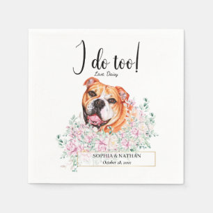 Engelska British Bulldog Bröllop Cocktail Napkins Pappersservett