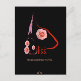 Engelska Bull Terrier Bliss med ro Pet Art Vykort