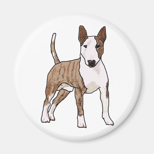 Engelska Bull Terrier Magnet (Framsidan)