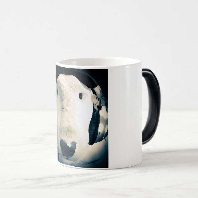 Engelska Bull Terrier med hörlurar Magisk Mugg (Framsida höger)