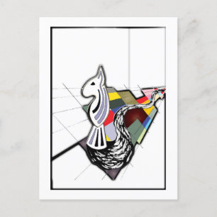 Engelska Bull Terrier Surreal Art Chess Slide Vykort