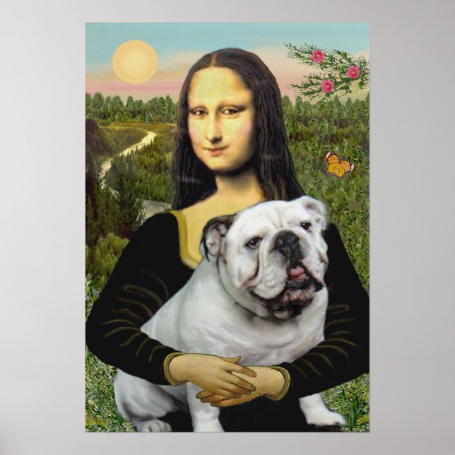 Engelska bulldog 9 - Mona Lisa Poster (Framsidan)