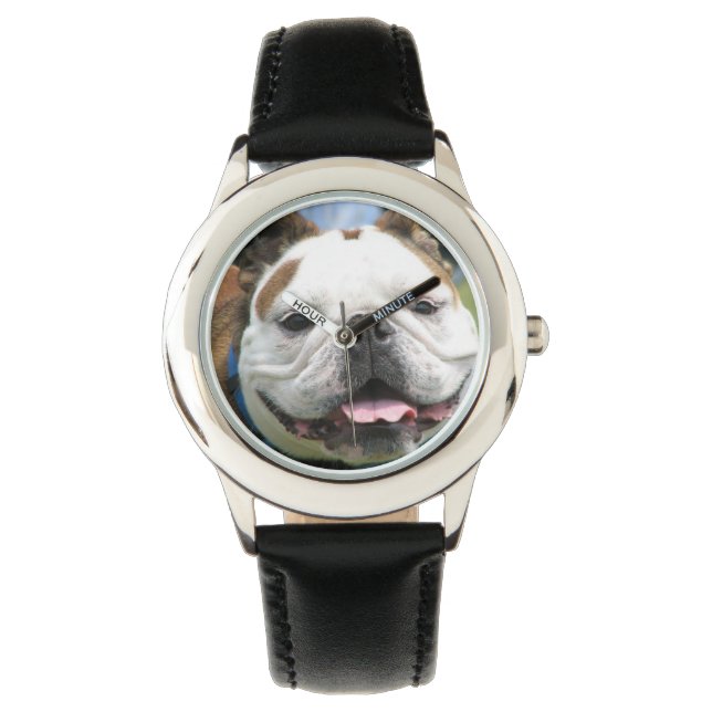 Engelska bulldog armbandsur (Framsida)