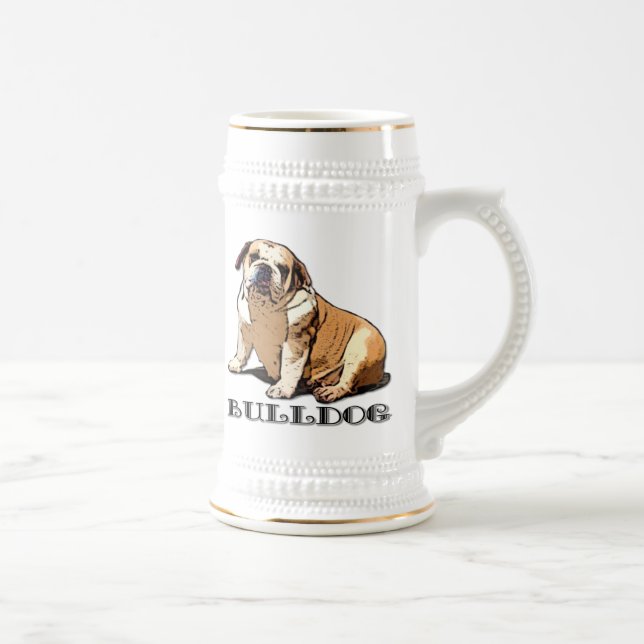 Engelska bulldog Beer stein Sejdel (Höger)