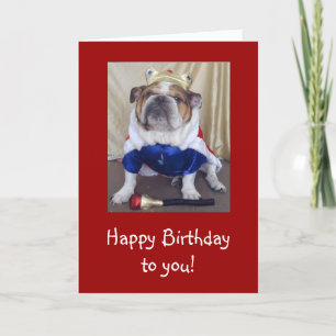Engelska bulldog Birthday Card Kort