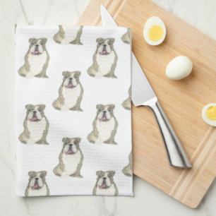 Engelska bulldog (Brindle) Kökshandduk