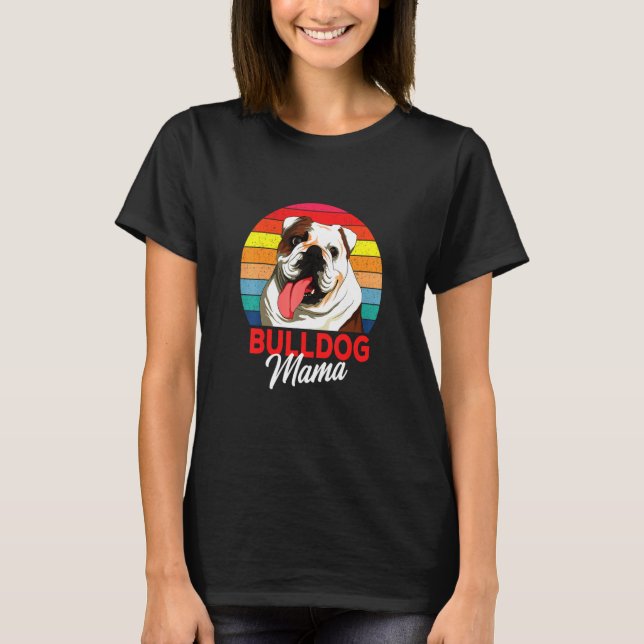 Engelska bulldog Bully Hund Mamma Womens T Shirt (Framsida)