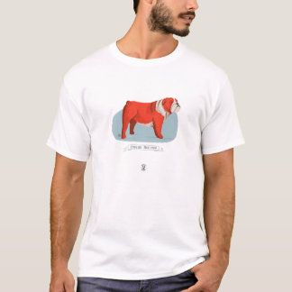 Engelska bulldog - Cute British Bulldog Teckning T Shirt