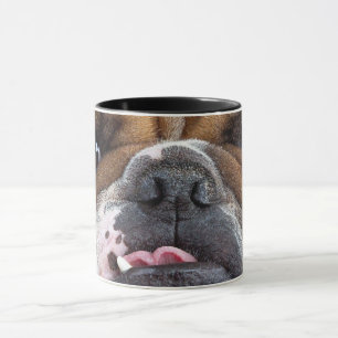 Engelska bulldog Dekorativ kudde Mugg