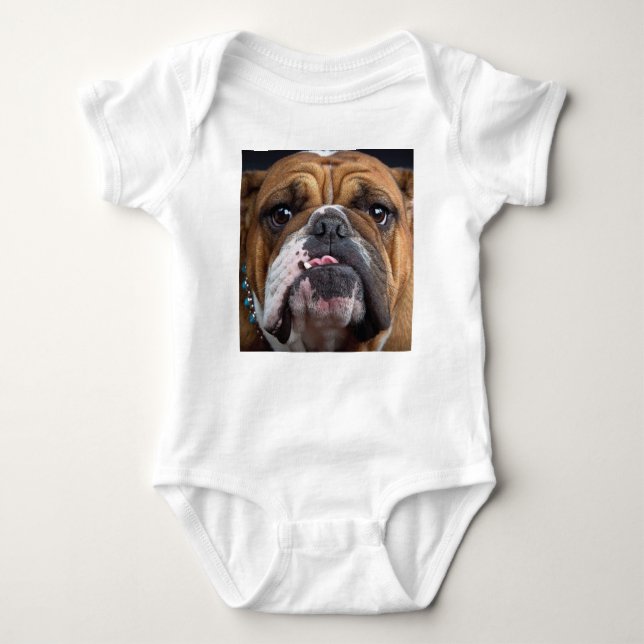 Engelska bulldog Dekorativ kudde T Shirt (Framsida)