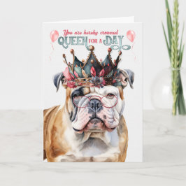 Engelska bulldog drottning för en dag, en dag, en kort