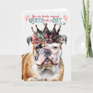 Engelska bulldog drottning för en dag, en dag, en kort