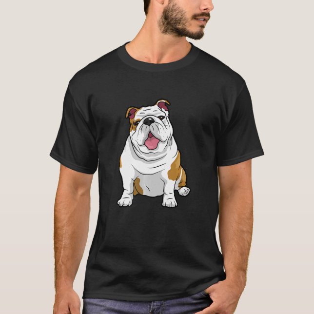 Engelska Bulldog Fantastisk Bulldog Valp Hundar T Shirt (Framsida)