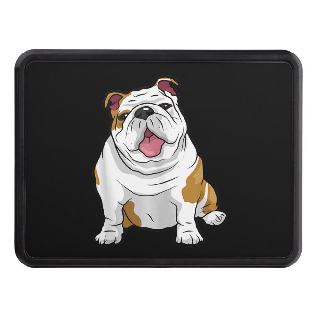Engelska Bulldog Fantastisk Funny Bulldog Valp Hun Dragkroksskydd (Framsidan)
