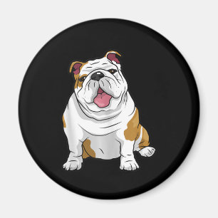 Engelska Bulldog Fantastisk Funny Bulldog Valp Hun Magnet