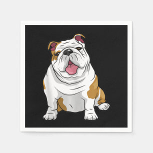 Engelska Bulldog Fantastisk Funny Bulldog Valp Hun Pappersservett