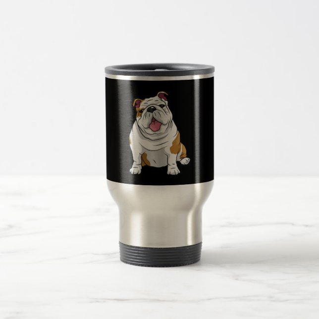 Engelska Bulldog Fantastisk Funny Bulldog Valp Hun Resemugg (Center)
