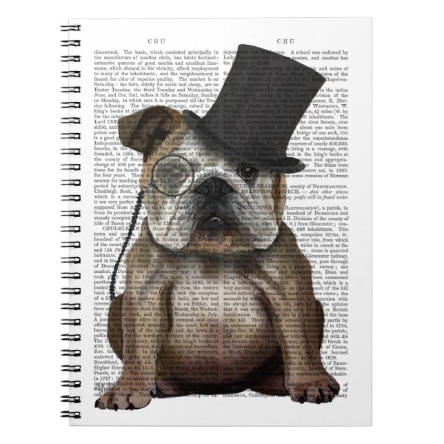 Engelska bulldog, Formal Hound och Hat Anteckningsbok (Framsidan)