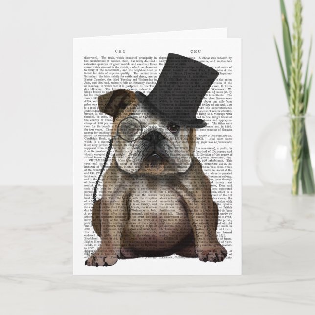 Engelska bulldog, Formal Hound och Hat Kort (Framsida)