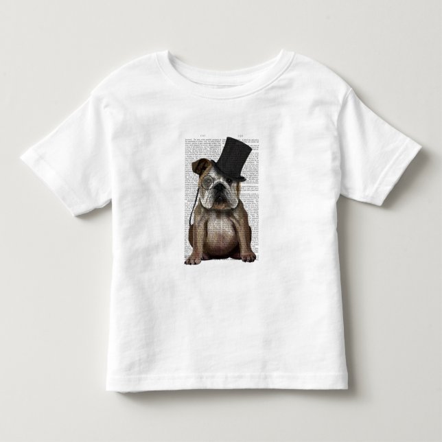 Engelska bulldog, Formal Hound och Hat T Shirt (Framsida)