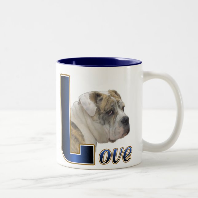 Engelska bulldog-gåvor Två-Tonad mugg (Höger)