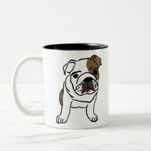 Engelska Bulldog Gift Shirts Nope Lazy English Bul Två-Tonad Mugg