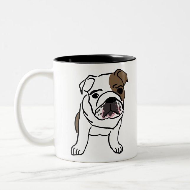 Engelska Bulldog Gift Shirts Nope Lazy English Bul Två-Tonad Mugg (Vänster)