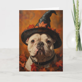 Engelska Bulldog Halloween Helgkort