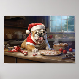 Engelska bulldog-Helgdag Poster