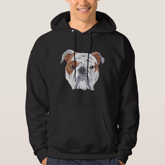 Engelska bulldog hoodie (Framsida)