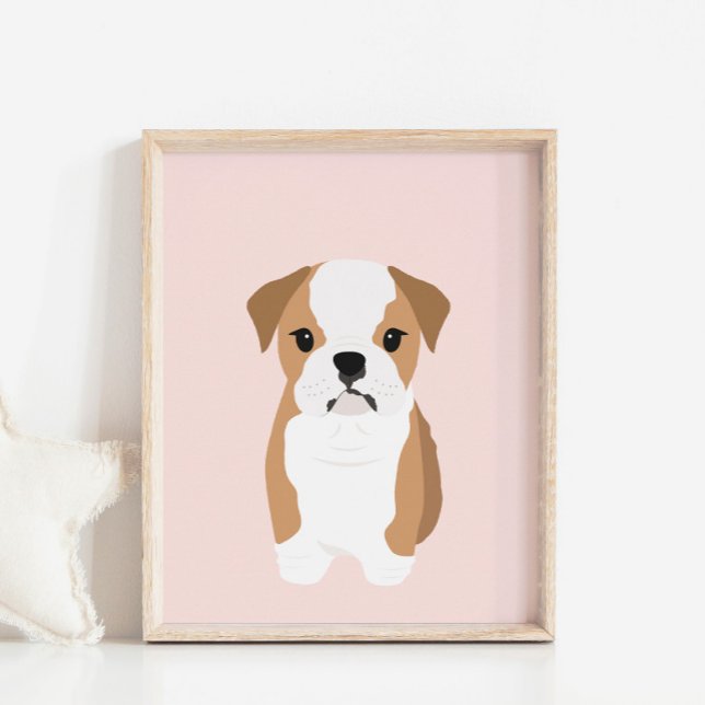 Engelska bulldog Hund Nursery & Kids Room Poster (Skapare uppladdad)