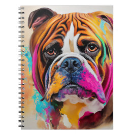 Engelska bulldog Hund Pet Cute Adsible Animal Anteckningsbok