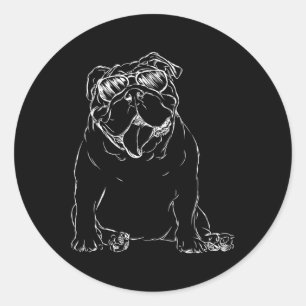 Engelska bulldog Hundägare Runt Klistermärke