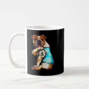 Engelska bulldog - I Kärlek Mamma Tattoo Mors dag Kaffemugg