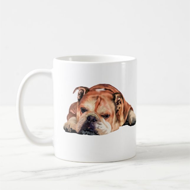 Engelska bulldog kaffemugg (Vänster)