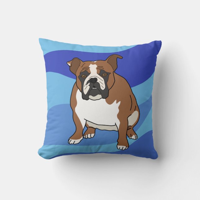 Engelska bulldog kudde (Framsida)