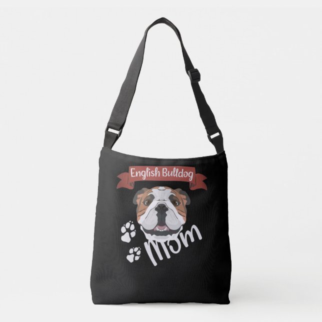 Engelska Bulldog Mamma, Hund Mamma Axelväska (Framsida)