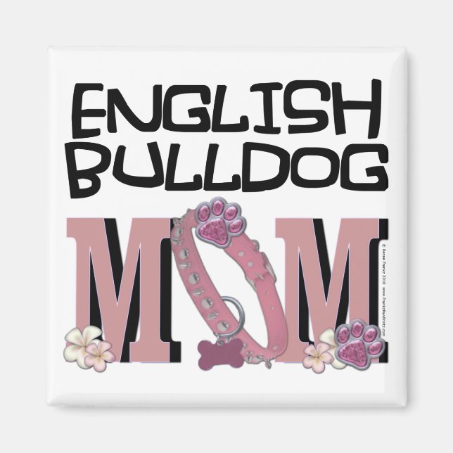 Engelska bulldog MAMMA Magnet (Framsidan)