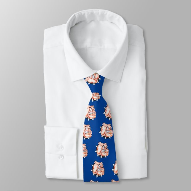 Engelska bulldog med Collar Neck Tie Slips (Bunden)