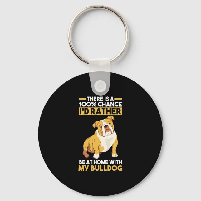Engelska bulldog nyckelring (Framsida)