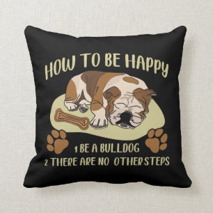 Engelska bulldog Owner Funny Animal Hund älskare Kudde