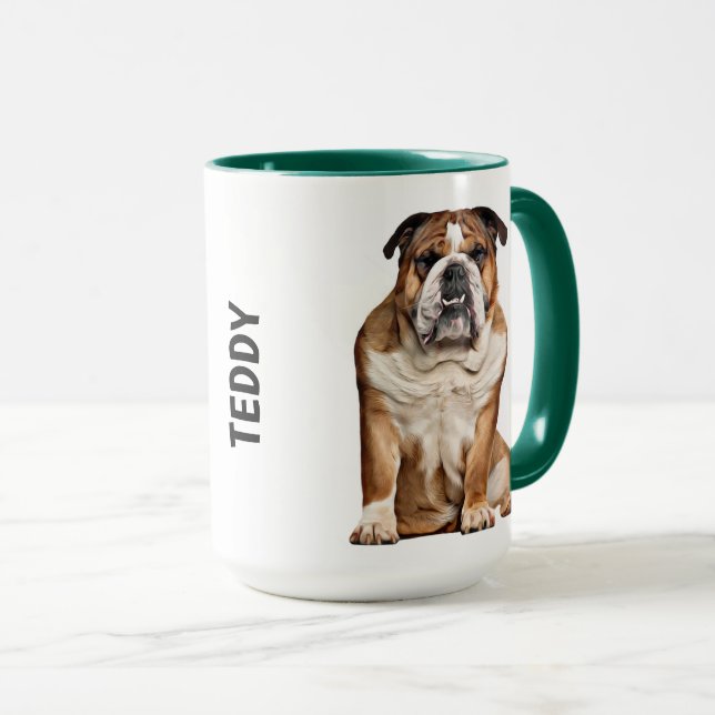 Engelska bulldog Personlig mugg (Framsida höger)