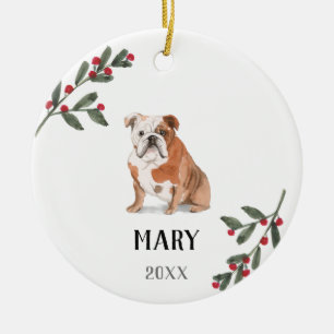 Engelska Bulldog-Personligen Jul Ornament